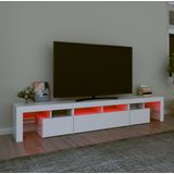 vidaXL TV-Schrank mit LED-Leuchten Weiß 230x36,5x40 cm