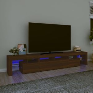 vidaXL-Tv-meubel-met-LED-verlichting-230x36,5x40-cm-bruineikenkleurig