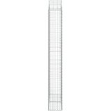 vidaXL-Schanskorf-gewelfd-100x30x220/240-cm-gegalvaniseerd-ijzer