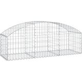 vidaXL Gabione mit Hochbogen 150x50x40/60 cm Verzinktes Eisen
