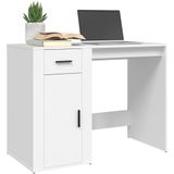 VidaXL Bureau 100x49x75 cm - Bewerkt Hout - Wit