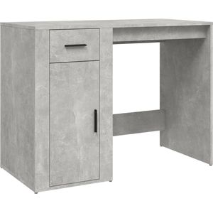 VidaXL Bureau 100x49x75 cm - Bewerkt Hout - Betongrijs