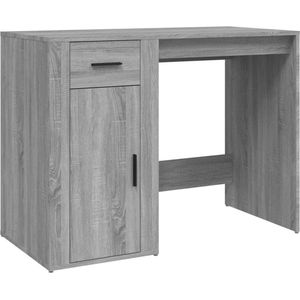 VidaXL Bureau 100x49x75 cm Bewerkt Hout Grijs Sonoma Eikenkleurig