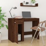 VidaXL Bureau 100x49x75 cm - Bewerkt Hout - Bruineikenkleurig