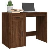 VidaXL Bureau 100x49x75 cm - Bewerkt Hout - Bruineikenkleurig