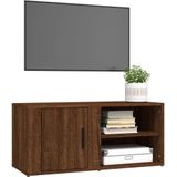 VidaXL Tv-meubel 80x31,5x36 cm - Bewerkt Hout - Bruineikenkleurig