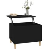 vidaXL Salontafel 60x44,5x45 cm bewerkt hout zwart