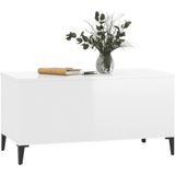 vidaXL Couchtisch Hochglanz-Weiß 90x44,5x45 cm Holzwerkstoff