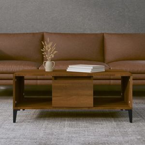 vidaXL-Salontafel-90x50x36,5-cm-bewerkt-hout-bruin-eikenkleur