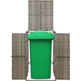 Mülltonnenbox für 1 Tonne Grau 70x80x117 cm Poly Rattan Vidaxl