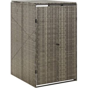 Mülltonnenbox für 1 Tonne Grau 70x80x117 cm Poly Rattan Vidaxl