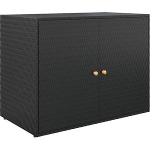 VidaXL-Tuinkast-100x55,5x80-cm-poly-rattan-zwart