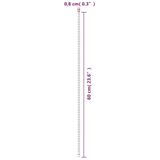 Pflanzenstützen 30 Stk. Grün 60 cm Stahl Vidaxl