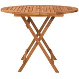 Klappbarer Gartentisch ø 90x75 cm Massivholz Akazie Vidaxl