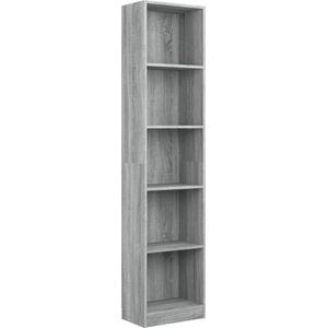 VidaXL Boekenkast 40x24x175 cm Bewerkt Hout Grijs Sonoma Eiken