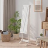 Standspiegel mit led Weiß 34x37x146 cm - Vidaxl