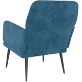 vidaXL Fauteuil 62x79x79 cm fluweel blauw