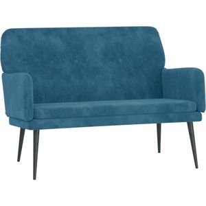 VidaXL Bankje 108x79x79 cm Fluweel Blauw