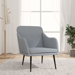 vidaXL Sessel Hellgrau 63x76x80 cm Stoff