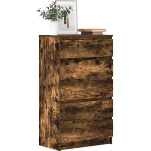 VidaXL Ladekast 60x36x103 cm - Bewerkt Hout - Gerookt Eikenkleurig