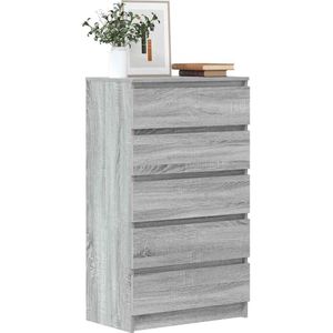 vidaXL Schubladenschrank Grau Sonoma 60x36x103 cm Holzwerkstoff