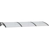 vidaXL Türvordach Schwarz 300x100 cm Polycarbonat