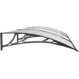 vidaXL Türvordach Schwarz 300x100 cm Polycarbonat