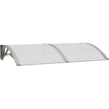 vidaXL Türvordach Grau 150x75 cm Polycarbonat