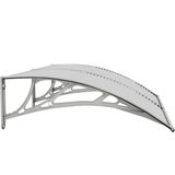 vidaXL Türvordach Grau 150x75 cm Polycarbonat