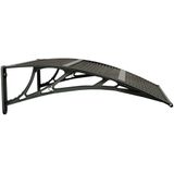 vidaXL Türvordach Schwarz 80x75 cm Polycarbonat