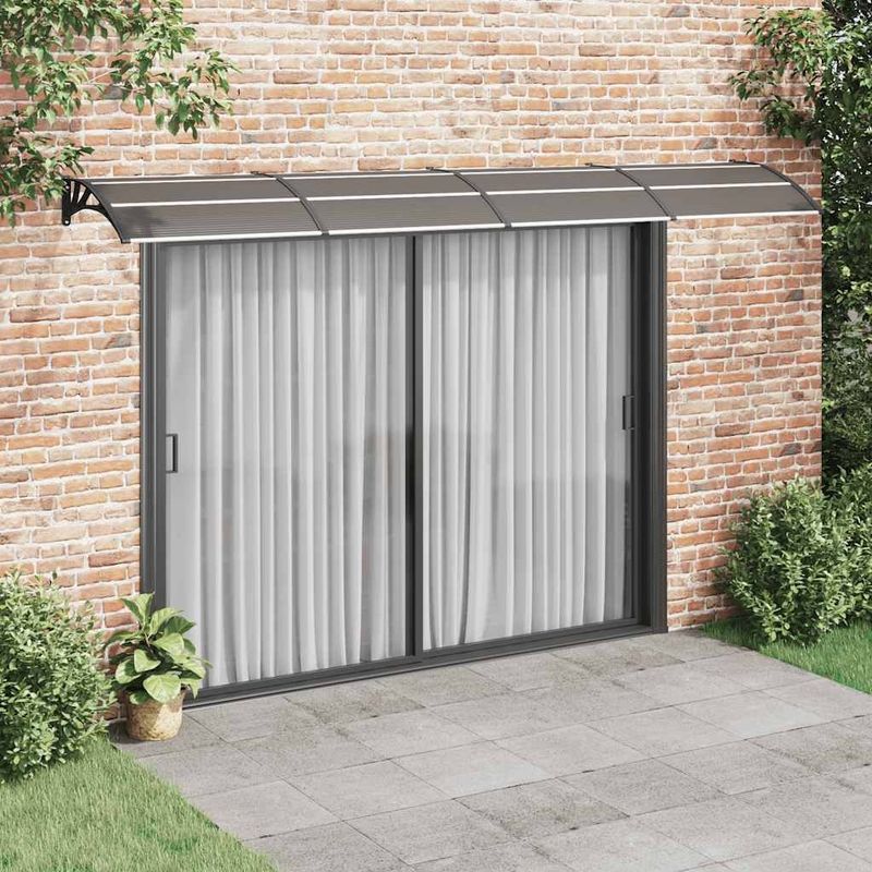 Türvordach Schwarz 400x100 cm Polycarbonat - Vidaxl