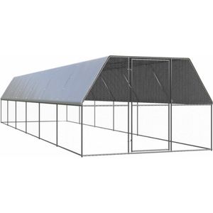 Vidaxl - Outdoor-Hühnerkäfig 3x12x2 m Verzinkter Stahl