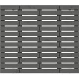 Wand-Kopfteil Grau 126x3x91,5 cm Massivholz Kiefer vidaXL