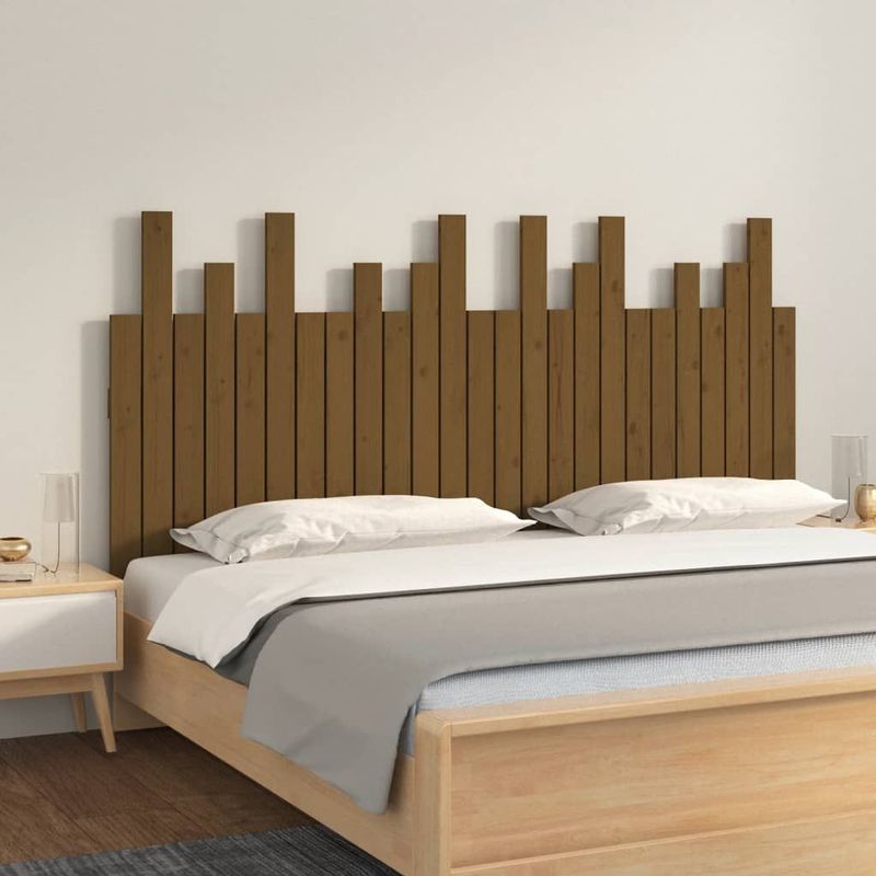 vidaXL Wand-Kopfteil Honigbraun 159,5x3x80 cm Massivholz Kiefer
