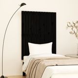 vidaXL Wand-Kopfteil Schwarz 82,5x3x110 cm Massivholz Kiefer