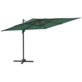 vidaXL Zweefparasol met aluminium paal 400x300 cm groen