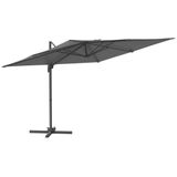 vidaXL Zweefparasol met aluminium paal 300x300 cm antracietkleurig