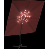 VidaXL Zweefparasol LED-verlichting 400x300 cm Terracottakleurig