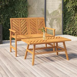 VidaXL Loungeset Massief Acaciahout - 2-delig