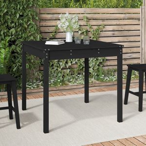 vidaXL Gartentisch Schwarz 82,5x82,5x76 cm Massivholz Kiefer