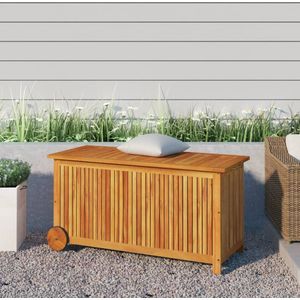 VidaXL Tuinbox met Wieltjes 113x50x58 cm - Massief Acaciahout