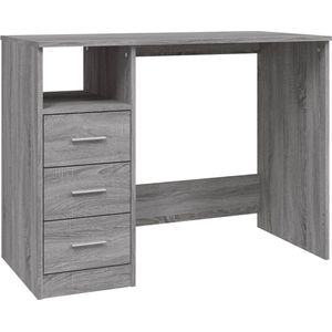 Vidaxl - Schreibtisch mit Schubladen Grau Sonoma 102x50x76 cm