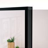Geha - Binnendeur - Zwart en Transparant - Getemperd Glas - Aluminium Frame