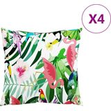 vidaXL - Sierkussens - Meerkleurig - Polyester - Set van 4