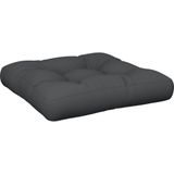 vidaXL Palettenkissen Schwarz 60x60x12 cm Stoff