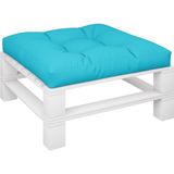 Palettenkissen Türkis 80x80x12 cm Stoff vidaXL