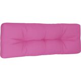 vidaXL Palletkussen 120x40x12 cm stof roze