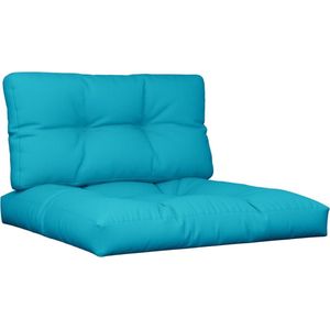 vidaXL - Palletkussens - 2 - st - stof - turquoise