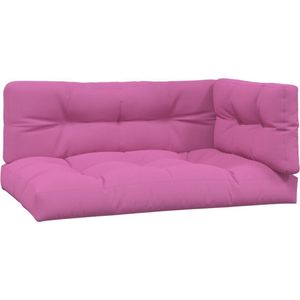 Palletkussens 3 st stof roze