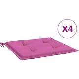 vidaXL Gartenstuhl-Kissen 4 Stk. Rosa 50x50x4 cm Stoff